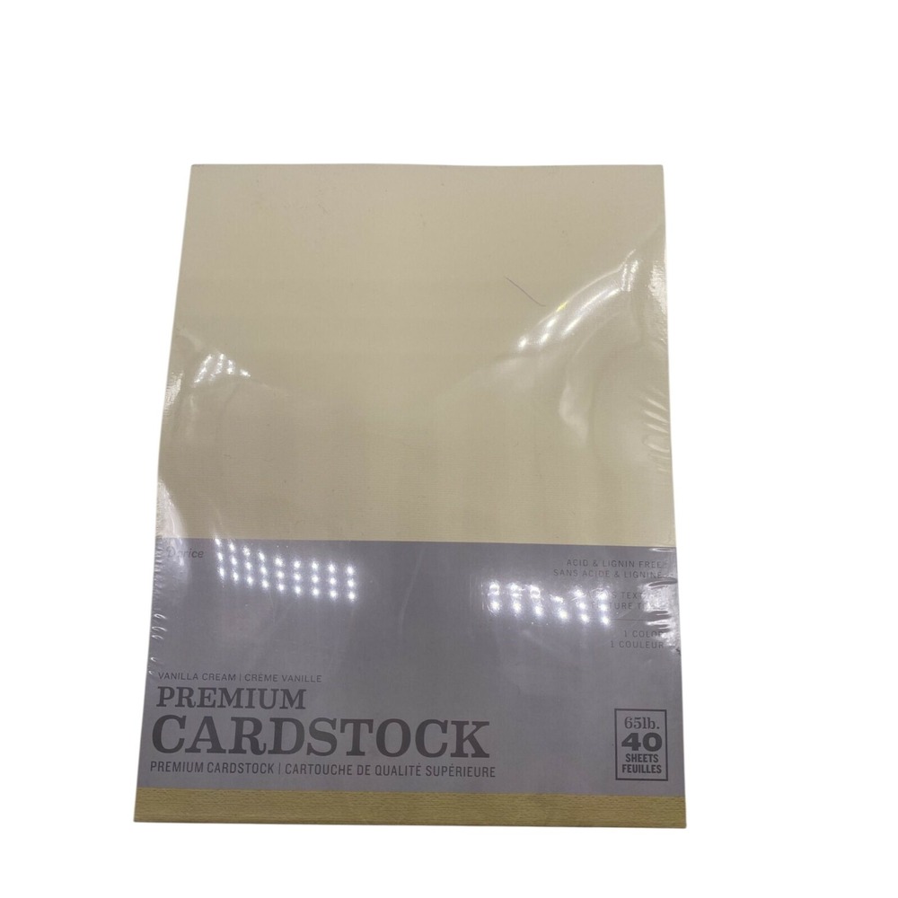 Darice GX220028 Coordination Value Cardstock 8.5 by 11' Vanilla Cream 40 Pack